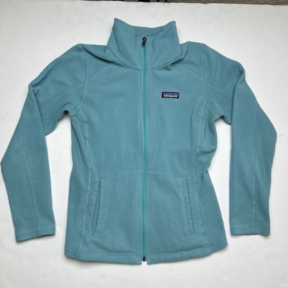Patagonia Micro D Jacket Womens Small Full Zip Fleece Teal Fall 2016